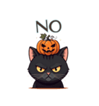 黒猫ハロウィンスタンプ（個別スタンプ：2）