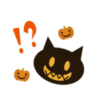 黒猫のハッピーハロウィン（個別スタンプ：10）