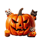 猫と犬のハロウィンパーティー（個別スタンプ：7）