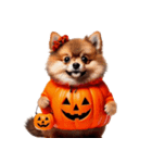 猫と犬のハロウィンパーティー（個別スタンプ：34）