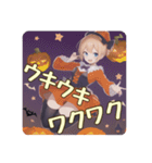 ハロウィン女子あいさつスタンプ（個別スタンプ：6）