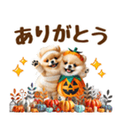 ポメラニアンのハロウィンづくしスタンプ（個別スタンプ：13）