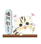 ねこちぃず♡待ち合わせに便利なスタンプ（個別スタンプ：4）