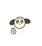 丁寧めな言葉づかいの茶色い犬（個別スタンプ：1）
