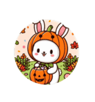 ハロウィン、うさぎの仮装（個別スタンプ：5）