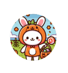 ハロウィン、うさぎの仮装（個別スタンプ：6）