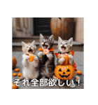 ハロウィンだ！子猫ミームで遊ぼう！（個別スタンプ：34）