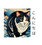 猫の浮世絵（個別スタンプ：3）