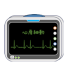 モニター心電図スタンプ（個別スタンプ：12）