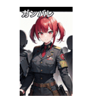 銃とピアスと赤髪軍人女子（個別スタンプ：25）