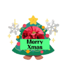 クリスマス花スタンプ、yamami（個別スタンプ：4）