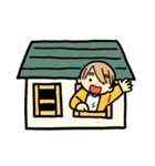 楽しい黄色い子供（個別スタンプ：22）