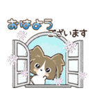 愛犬♡パピヨンdeご挨拶【秋から冬】（個別スタンプ：9）