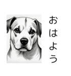 鉛筆で描いたような犬（個別スタンプ：1）