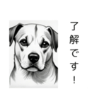 鉛筆で描いたような犬（個別スタンプ：7）