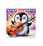 愛くるしいペンギンとチェロの音色（個別スタンプ：3）