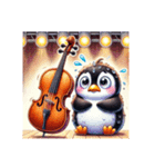 愛くるしいペンギンとチェロの音色（個別スタンプ：11）