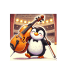 愛くるしいペンギンとチェロの音色（個別スタンプ：20）