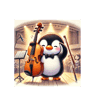 愛くるしいペンギンとチェロの音色（個別スタンプ：23）