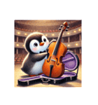 愛くるしいペンギンとチェロの音色 2（個別スタンプ：4）