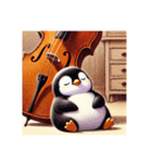愛くるしいペンギンとチェロの音色 2（個別スタンプ：8）