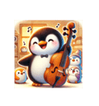 愛くるしいペンギンとチェロの音色 2（個別スタンプ：9）