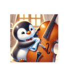 愛くるしいペンギンとチェロの音色 2（個別スタンプ：10）
