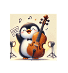 愛くるしいペンギンとチェロの音色 2（個別スタンプ：11）