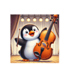 愛くるしいペンギンとチェロの音色 2（個別スタンプ：21）