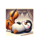 愛くるしいペンギンとチェロの音色 2（個別スタンプ：23）