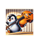 愛くるしいペンギンとチェロの音色3（個別スタンプ：3）