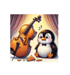 愛くるしいペンギンとチェロの音色3（個別スタンプ：4）