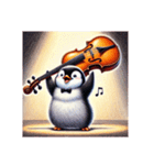 愛くるしいペンギンとチェロの音色3（個別スタンプ：5）