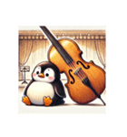 愛くるしいペンギンとチェロの音色3（個別スタンプ：13）