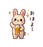 ビール好きうさぎ【飲み会・待ち合わせ】（個別スタンプ：29）