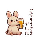 ビール好きうさぎ【飲み会・待ち合わせ】（個別スタンプ：34）