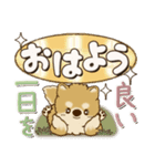 柴犬・茶色い犬【カラフル】2024（個別スタンプ：2）