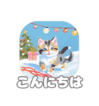 かわいいこねこのご挨拶Christmas（個別スタンプ：1）