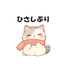 冬のぽっちゃりネコ（個別スタンプ：7）