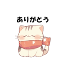 冬のぽっちゃりネコ（個別スタンプ：13）