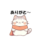 冬のぽっちゃりネコ（個別スタンプ：15）