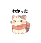 冬のぽっちゃりネコ（個別スタンプ：20）