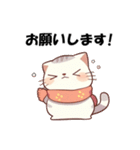 冬のぽっちゃりネコ（個別スタンプ：24）