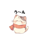 冬のぽっちゃりネコ（個別スタンプ：25）