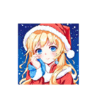 文字なし*アニメ*クリスマスを過ごす女子（個別スタンプ：4）