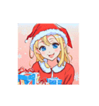 文字なし*アニメ*クリスマスを過ごす女子（個別スタンプ：24）