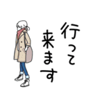 みんなの姉御！シンプルスタイル＊大人の冬（個別スタンプ：5）