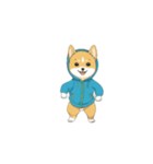 踊る犬 芝犬 dancing dog（個別スタンプ：13）