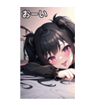 陽気なツインテピアスヤンデレ女の子（個別スタンプ：1）