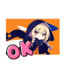 金髪ハロウィン（個別スタンプ：1）